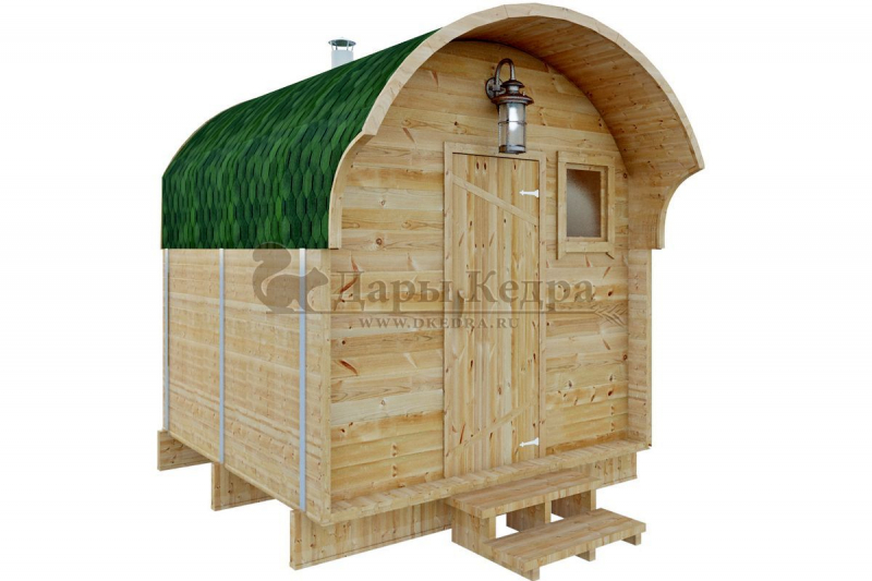 Баня-бочка буханка из кедра 2,5 метра Баня-бочка буханка из кедра 2,5 метра